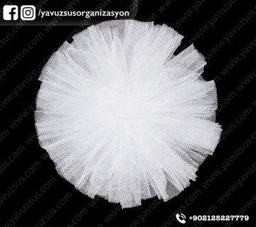 Tül ponpon büyük BEYAZ