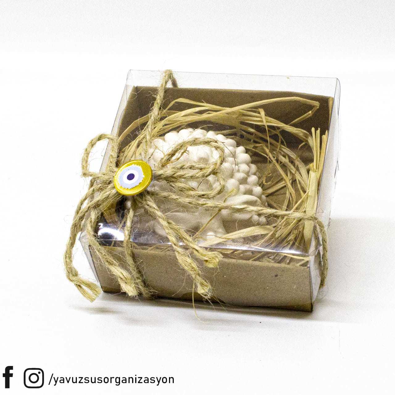 Kutu İçerisinde Kuzu Objeli Kokulu Taş(20 adet)