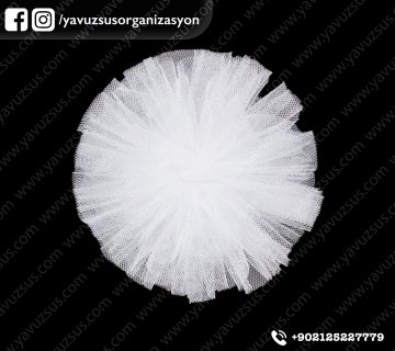 Tül ponpon küçük BEYAZ