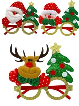 Çam Ağaçlı Noel baba & Kardan Adam & Geyik Gözlük
