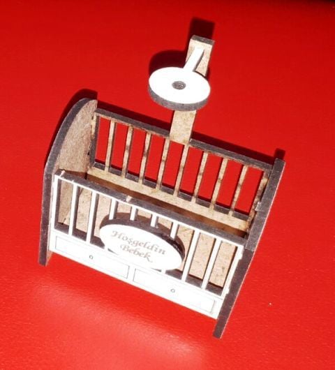 Ahşap bebek karyolası 7x4x9