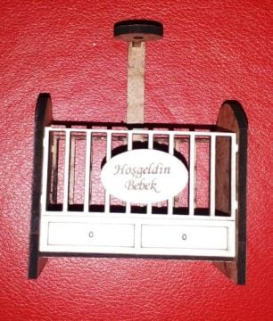 Ahşap bebek karyolası 7x4x9
