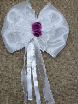 Çiçekli organze fiyonk