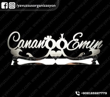 Ahşap Üzeri Pleksi Alyans Tabanlık(isimlik)