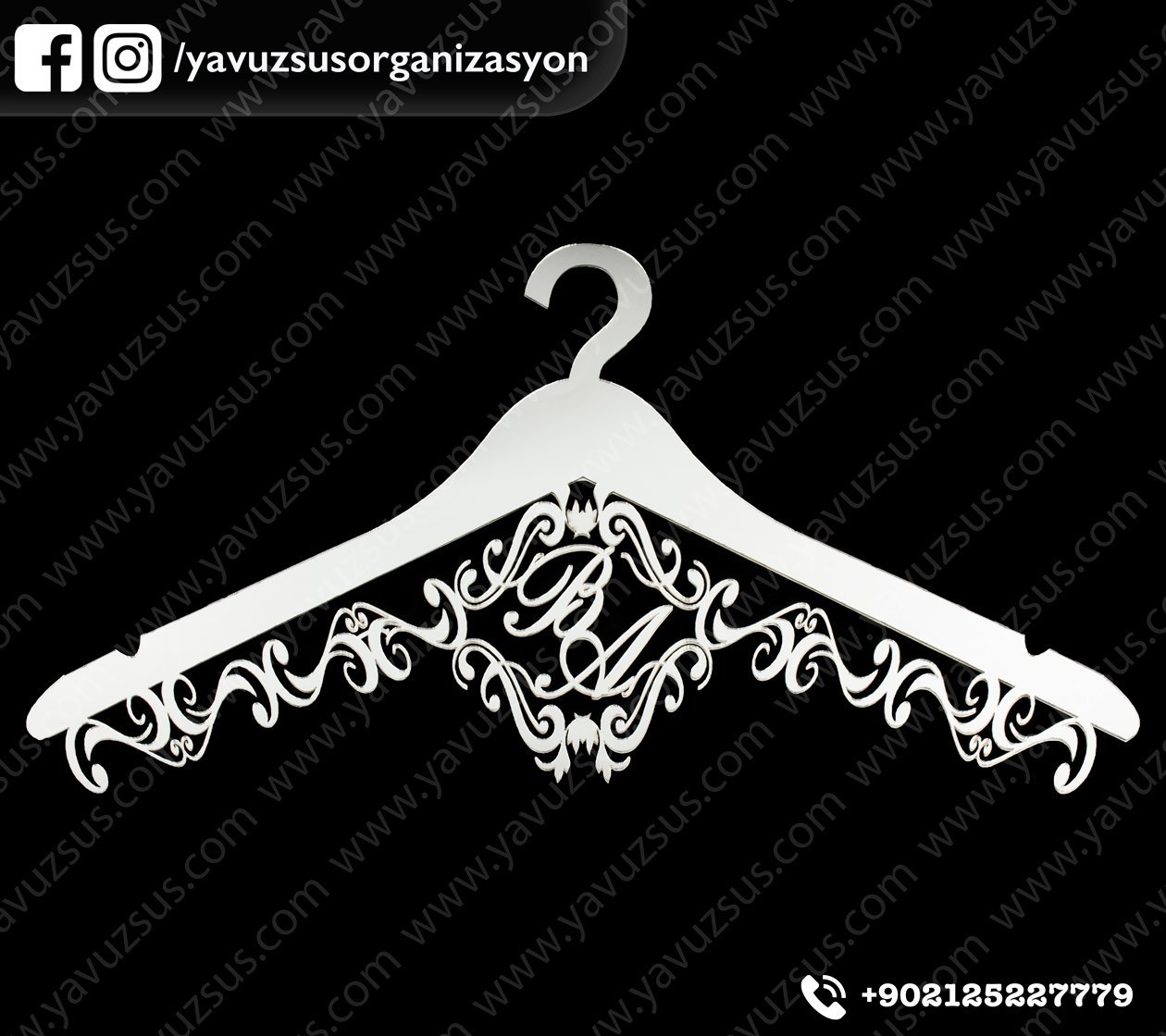 Pleksi isme özel DANTELLİ askı kapı süsü(35*19)