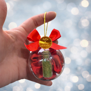 İsme özel kutu içinde şişe kına & toka hediyelik(20 adet)