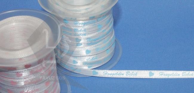 6mm 35mt hoşgeldin bebek baskılı saten MAVI BYZ