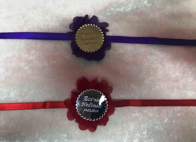 Pleksili Nedime Bilekliği ALTINA KIRMIZI