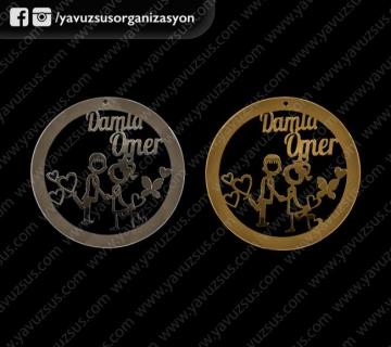 yuvarlak pleksi gel.dam özel tasarım kapı süsü