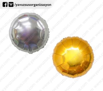folyo balon yuvarlak KIRMIZI