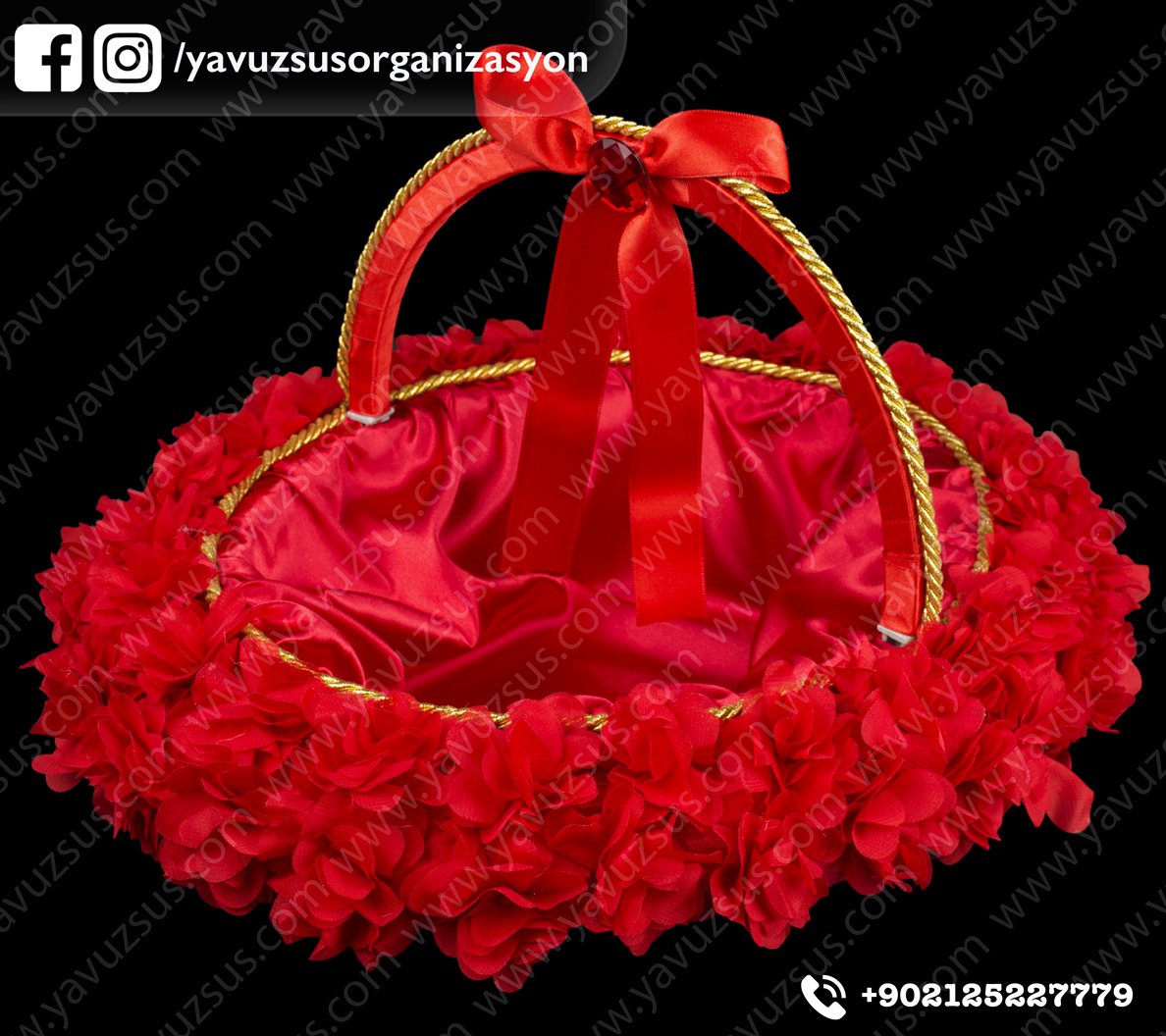 Lazer çiçek süslemeli kına ürünü