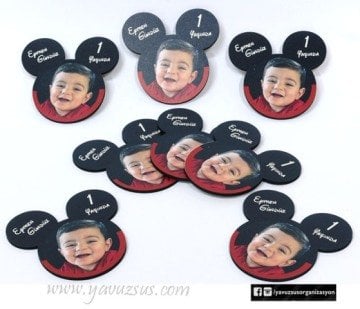 Uv Baskılı Resimli Mickey Ahşap Süs