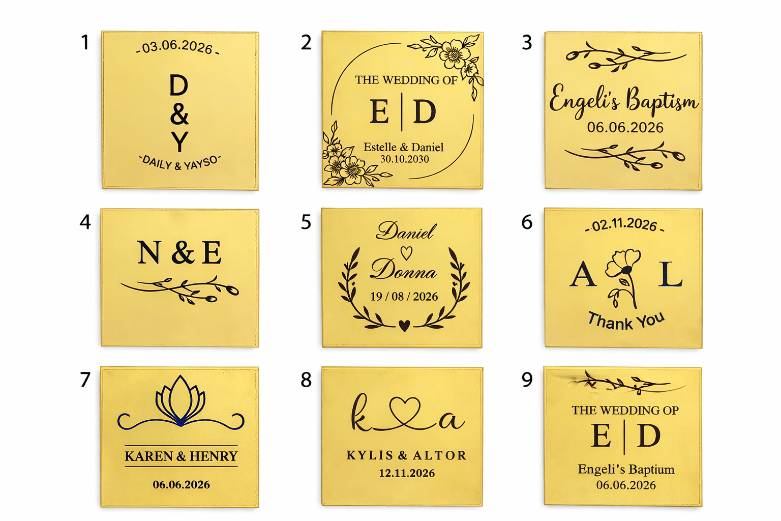 12 adet uv baskılı çikolata üstü pleksi çeşitleri(12 adet)