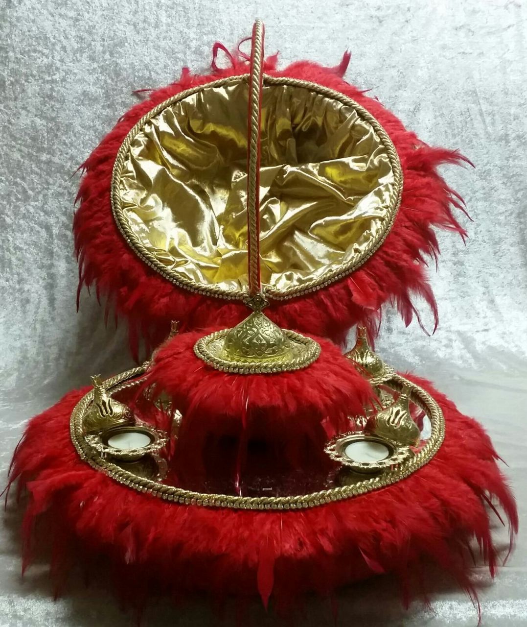 Tüylü Özel yapım kına ürünü TK SEPET TEPSI