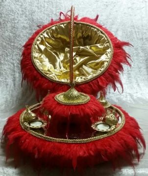 Tüylü Özel yapım kına ürünü TK SEPET TEPSI