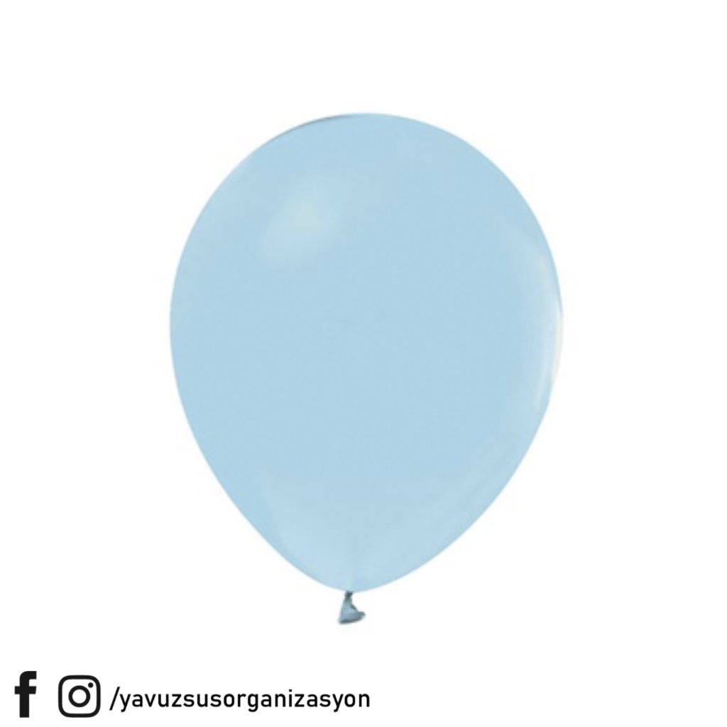 12 inç Makaron Balon Jumbo Balon (100 lü) MAVI