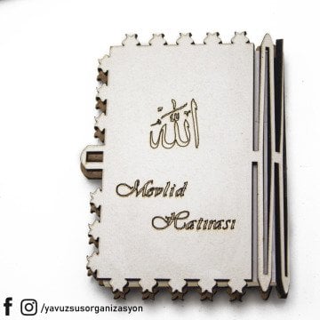 Yasinli Tesbihli Mevlid Hatırası Hediyelik 15x17cm