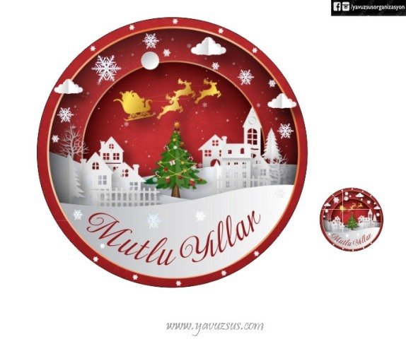 Yılbaşı Amerikan Servisi & Bardak Alt. set-4 lüSet