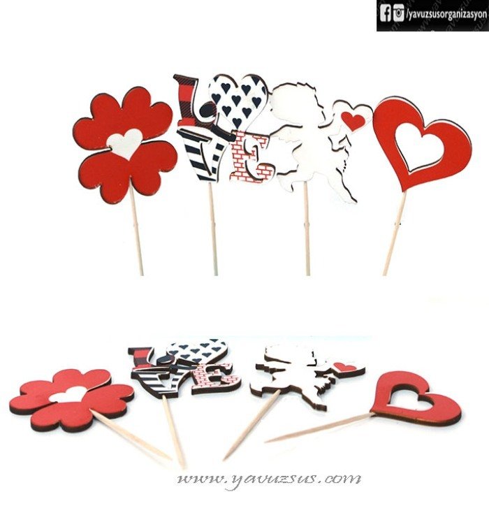16 lı Love Kürdan Seti