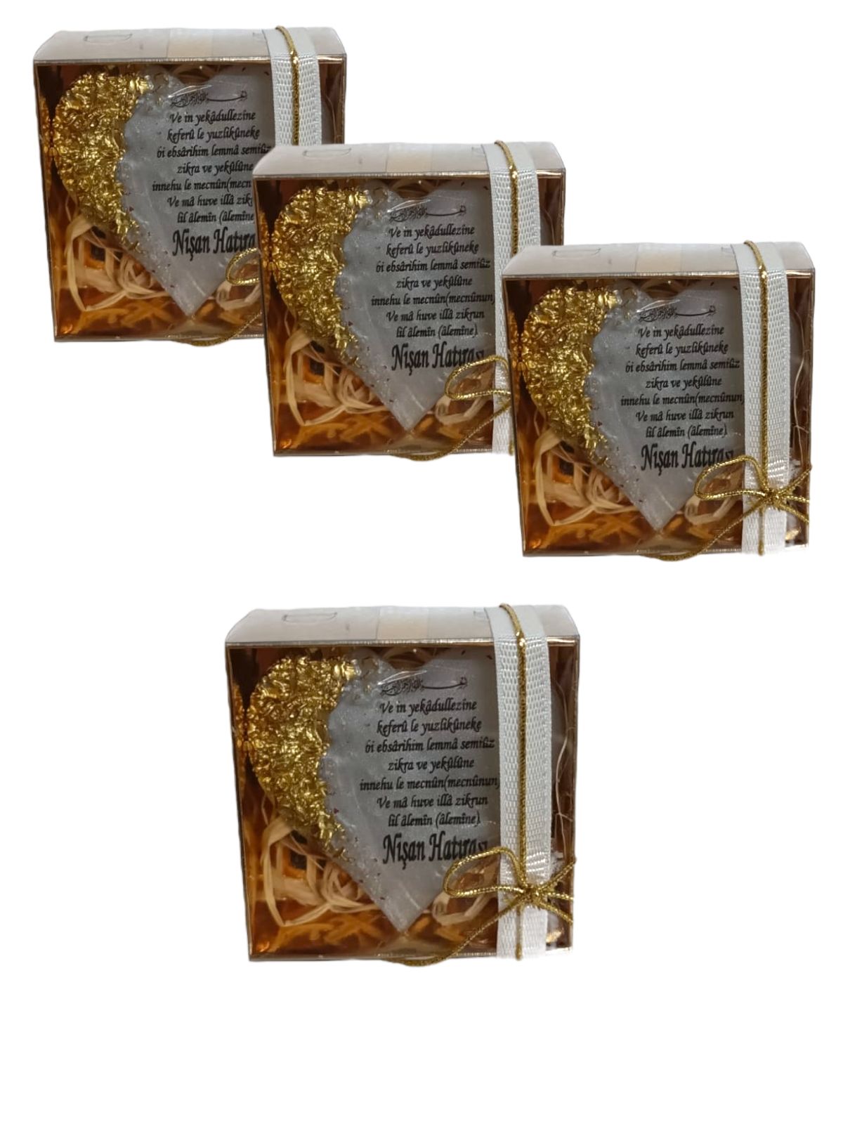 Kutuda Kumlu Kalp Epoksi Hediyelik(20 Adet)