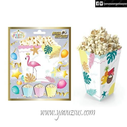 Flamingo Popcorn Kutusu (8 li)