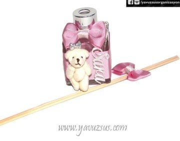 Bambu Şişe üzerinde Ayıcık Bebek Süsü(20 ad)