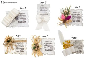 Dikdörtgen Süslemeli Epoksi Hediyelik(20 Ad.)