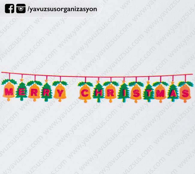 Çanlı merry chrıstmas yazısı