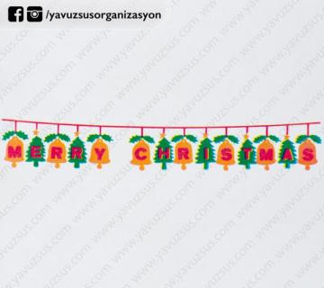 Çanlı merry chrıstmas yazısı