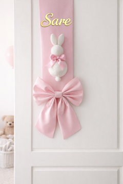 Çift taraflı tavşanlı kapı süsü fiyonku