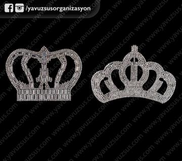 Büyük taşlı taç sticker 6ad