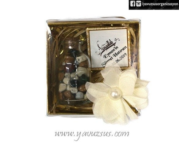 Kutulu Lazer Çiçek Dekorlu Hediyelik(20 ad)