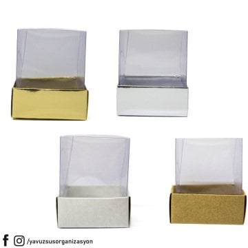 5x5x6 cm Asetat Kapaklı Kutu (25 adet)