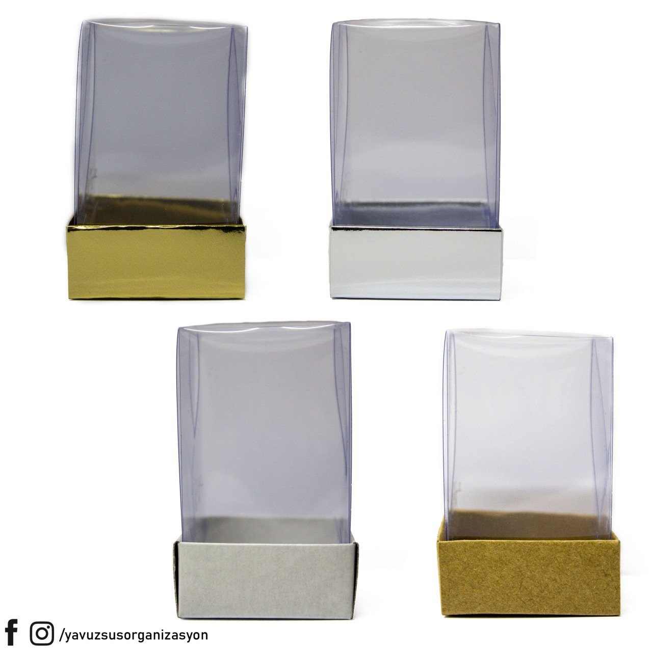 5x5x8 cm Asetat Kapaklı Kutu (25 adet)