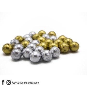 2 cm Altın Gümüş Strafor Top (10 Adet)