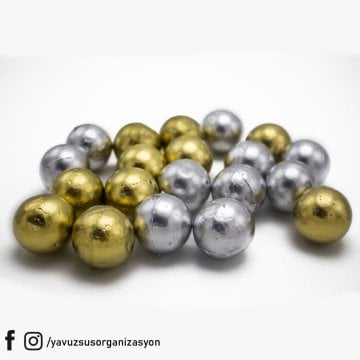 3 cm Altın Gümüş Strafor Top (10 adet)