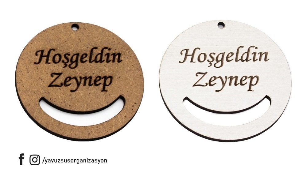İsme Özel Ahşap Anahtarlık Aparatı (6cm)
