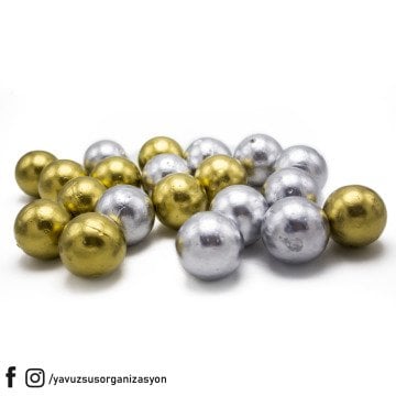 4 cm Altın Gümüş Strafor Top (10 adet)