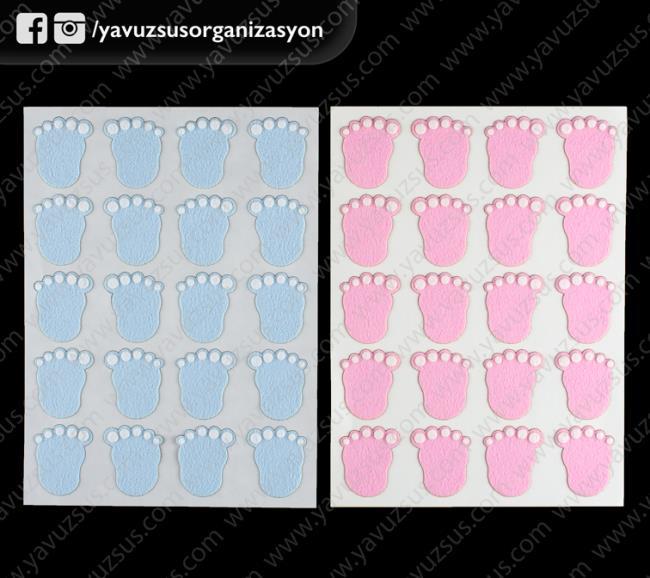 küçük ayak izi stıcer 20 li(KLD)