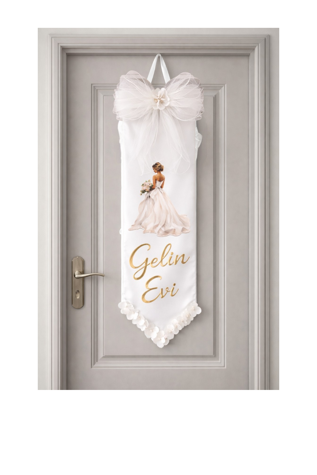 Askılı gelin evi kapı süsü fiyonku