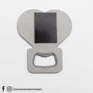 Uv Basklı Kalp Şeklinde Magnet Açacak
