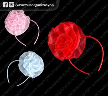 Organze güllü kına tacı MAVI