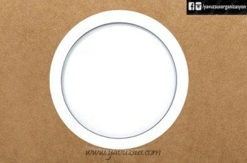 Boş Yuvarlak Ahşap Kapı Süsü