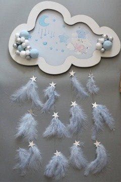 Fil Dekorlu Bulut Kapı Süsü