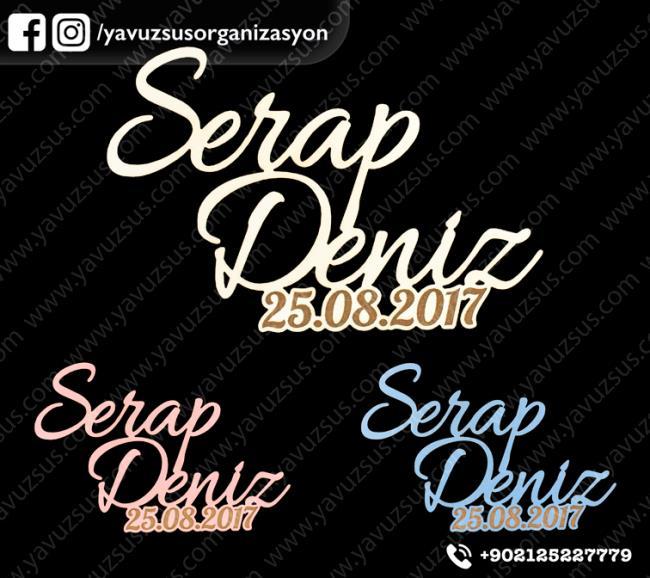 kapı süsü isim (10x15) PEMBE