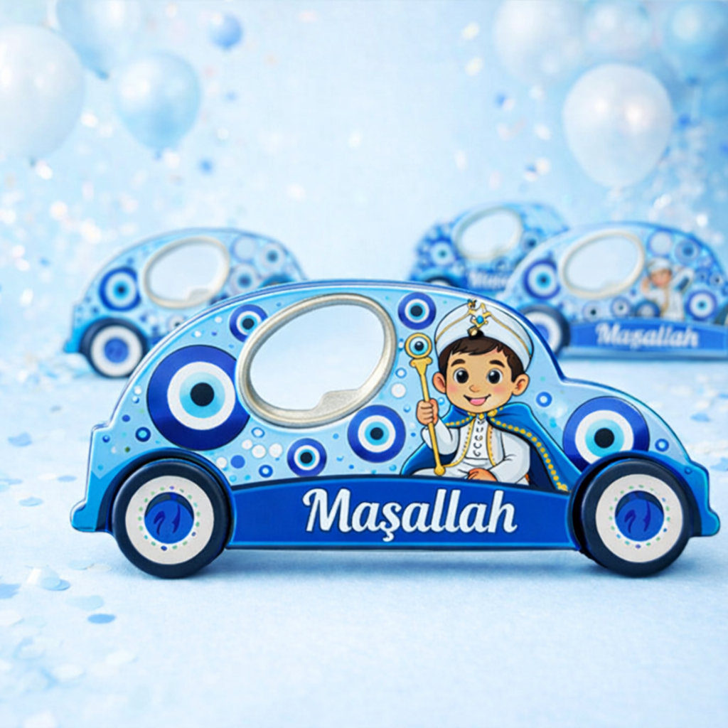 Nazar boncuklu  sünnet  mıknatıslı araba açacak