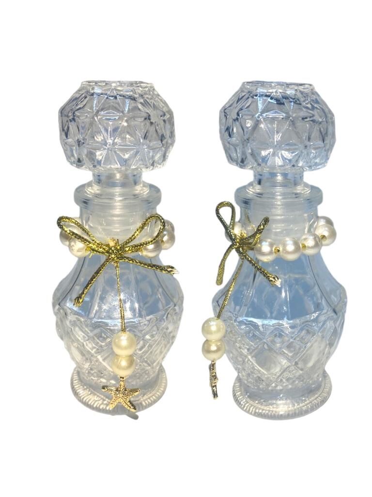 İnci Dekorlu Cam Şişe Hediyelik (20 Adet)