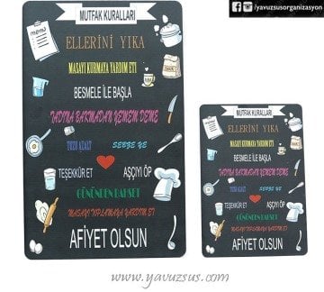 30*50 Tane Mutfak Kuralları Tablosu