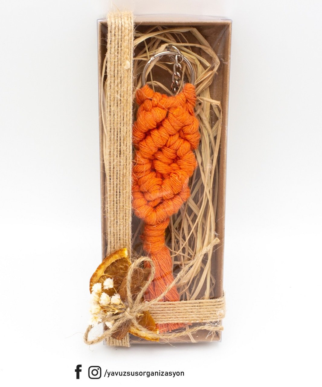 Renkli Makrome Anahtarlık Kutuda Hed(20 Adet)