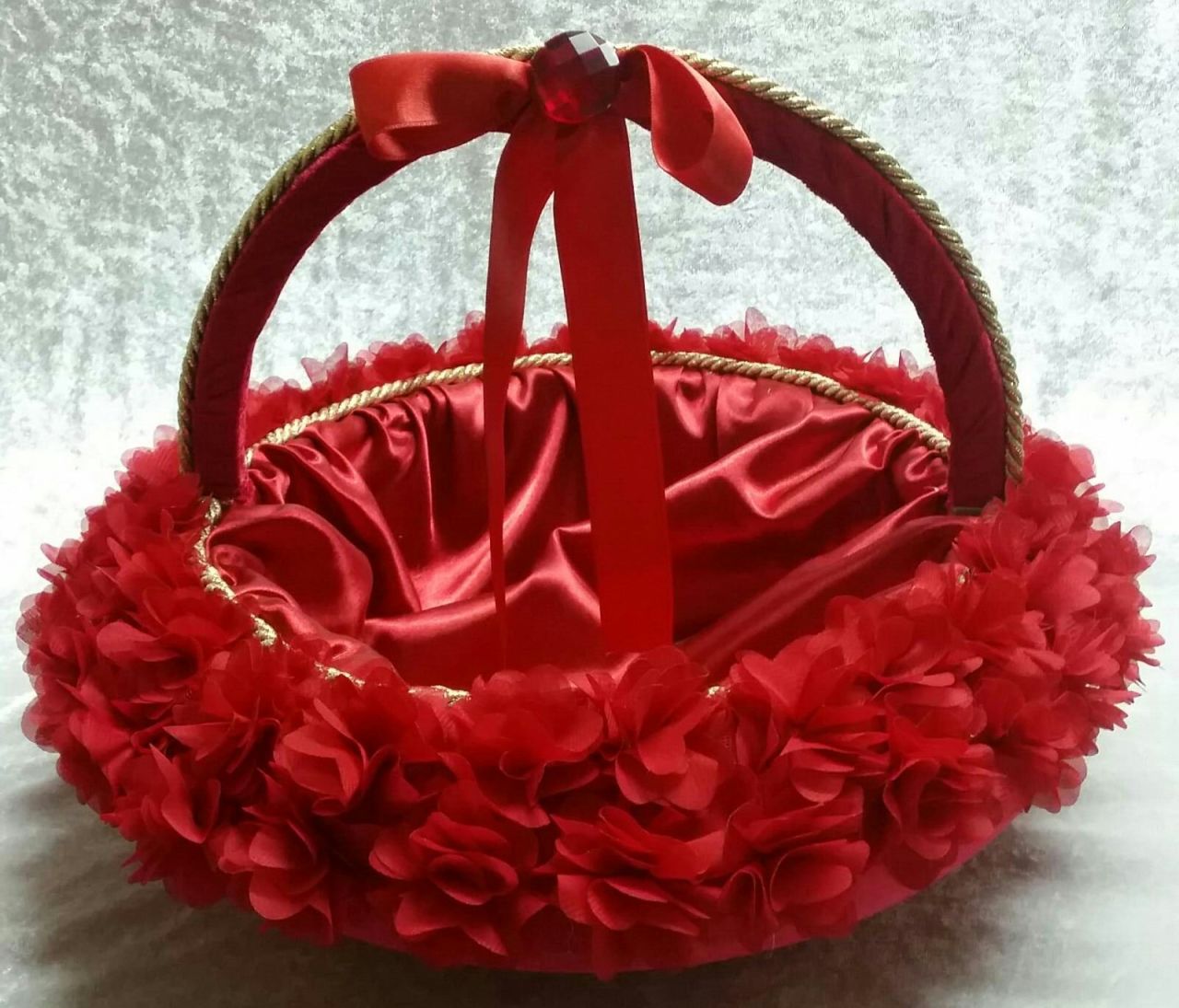 Lazer çiçek süslemeli kına ürünü SEPET